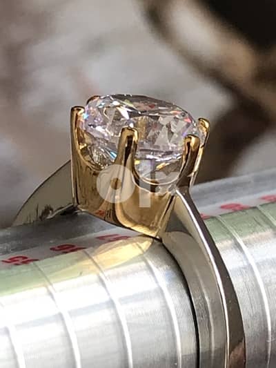 Diamond moissanite silver ring female 0
